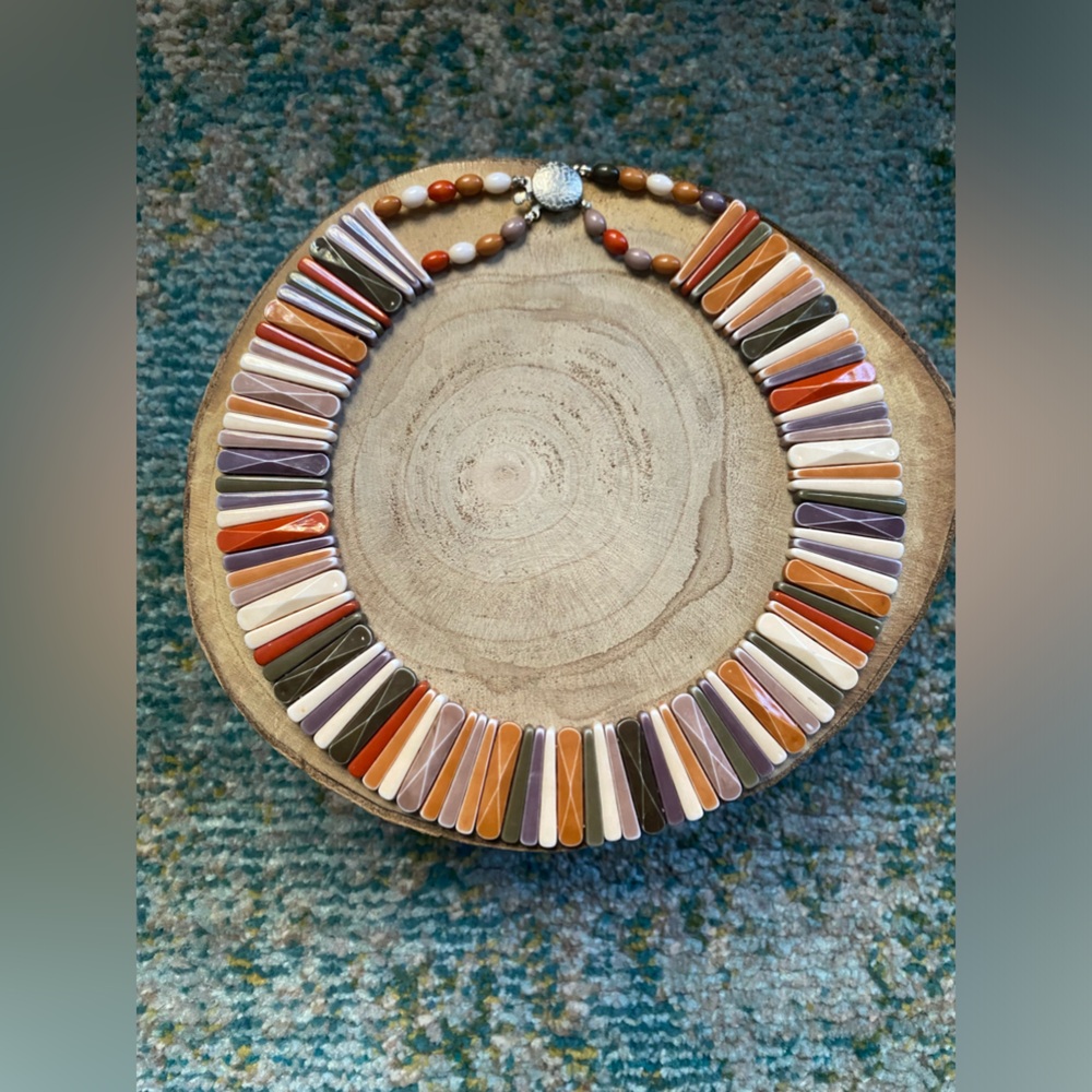 Vintage 80/90s colorful collar choker necklace